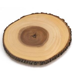 NWT Lipper International 13-15in Acacia Tree Bark Footed Server